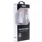 Wholesale Type C USB Dual Port Car Charger 2 in 1 (Car White)